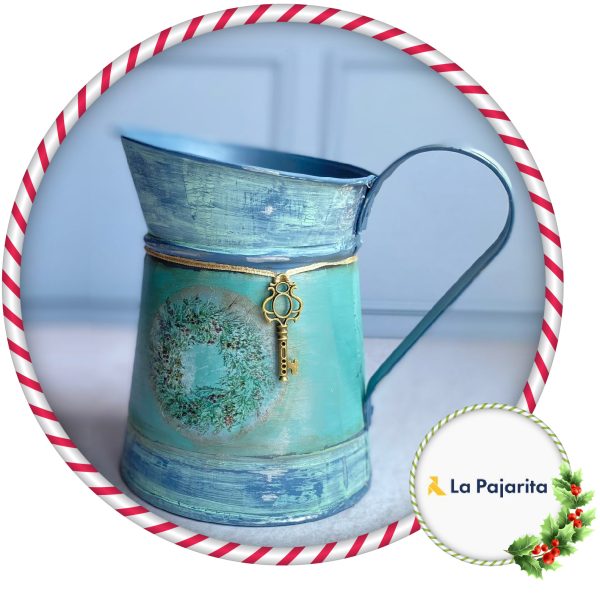 Decora una jarra navideña