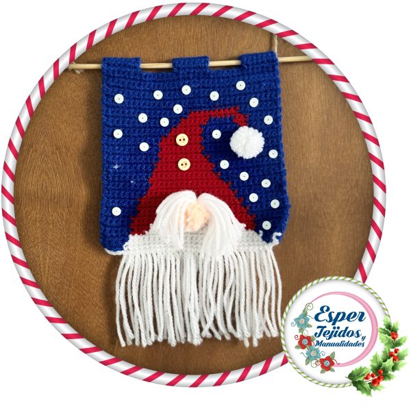 Gnomo tejido en crochet técnica Tapestry
