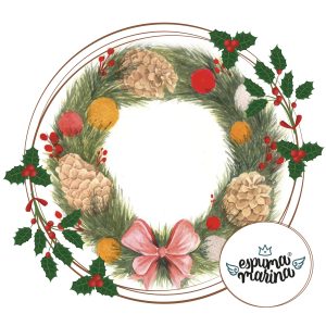 Coronas Navideñas con Acuarela